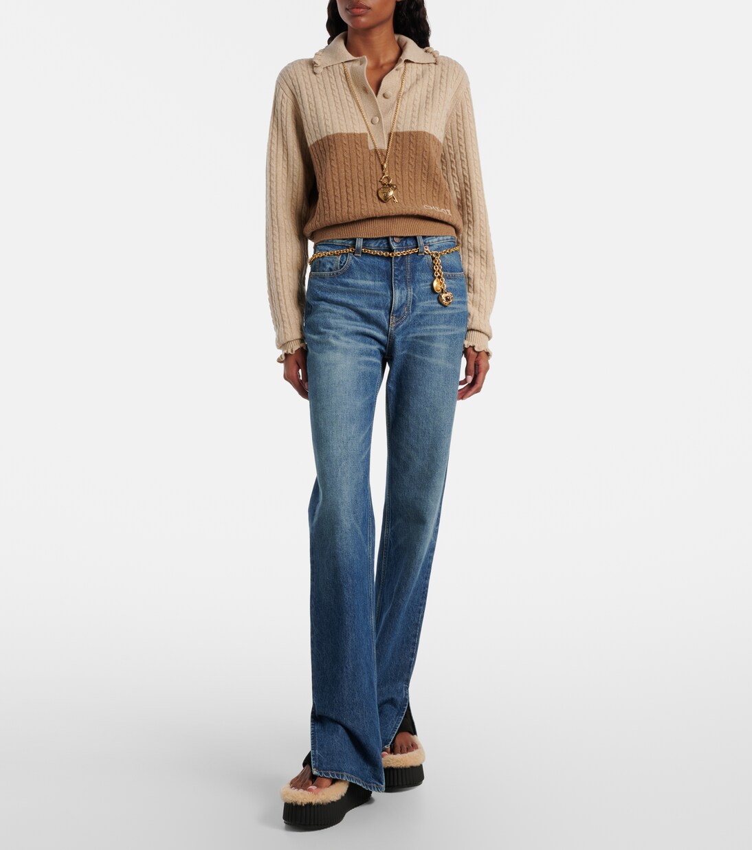 Nama 80 suede platform thong sandals | Chloé