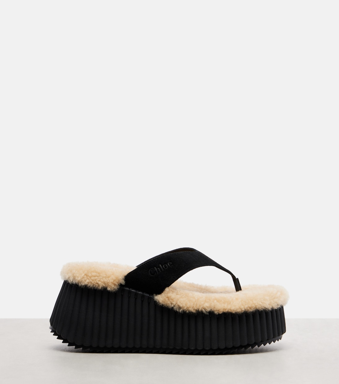 Nama 80 suede platform thong sandals | Chloé