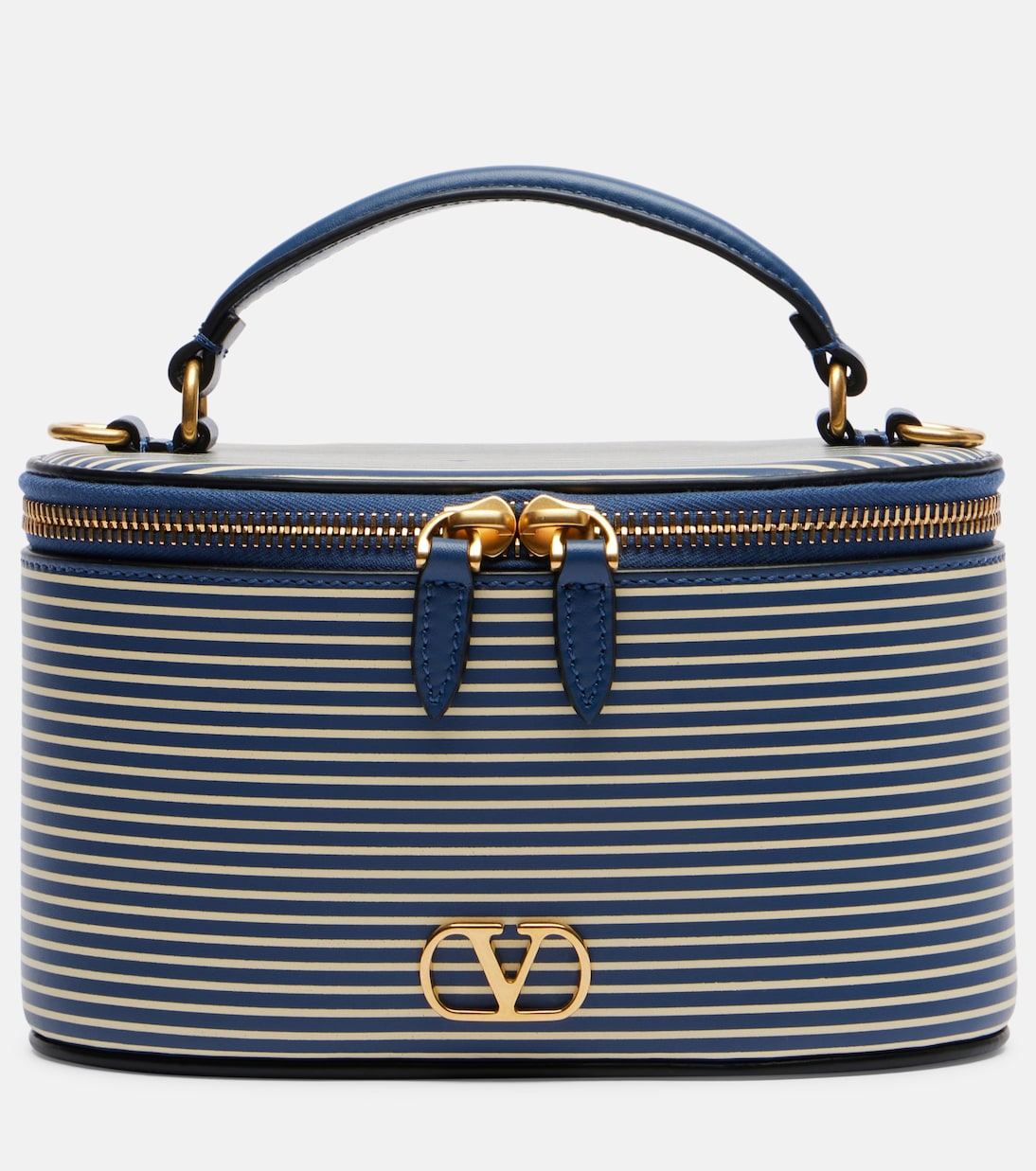 VLogo Mini striped leather vanity bag | Valentino Garavani