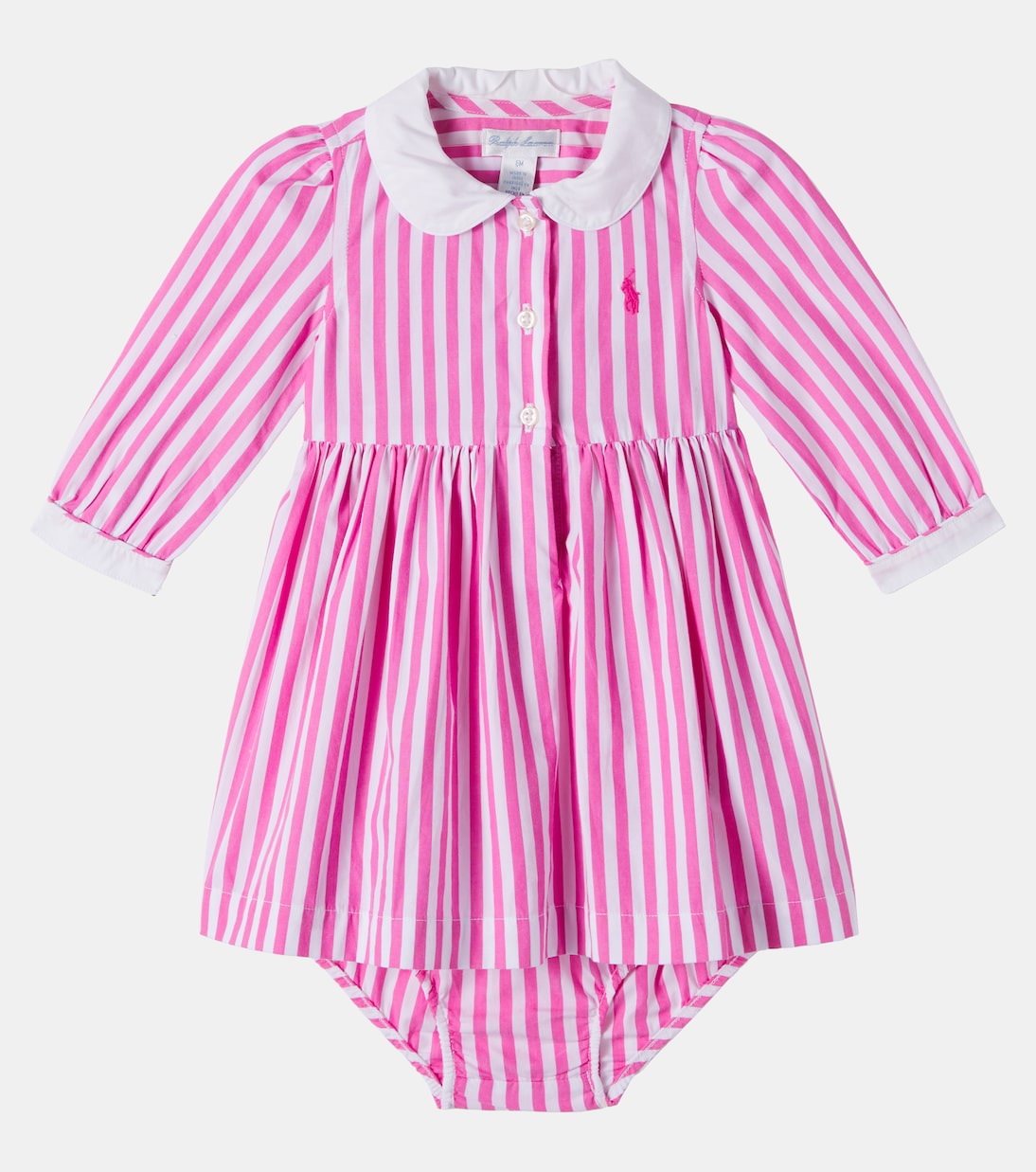 Baby striped cotton dress and bloomers set | Polo Ralph Lauren Kids