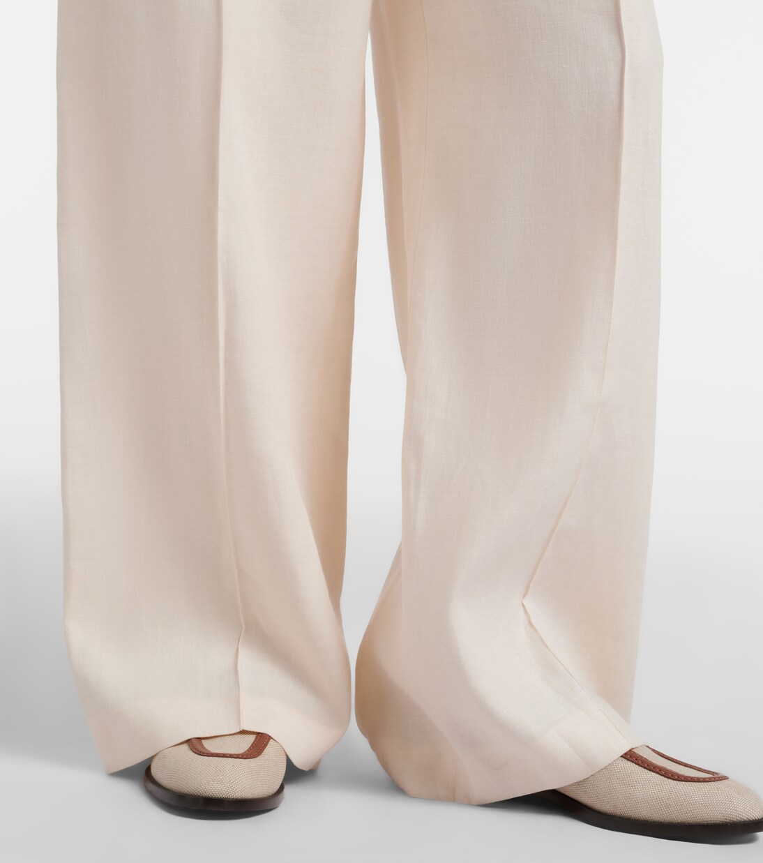 Lodger linen and wool wide-leg pants | Loro Piana