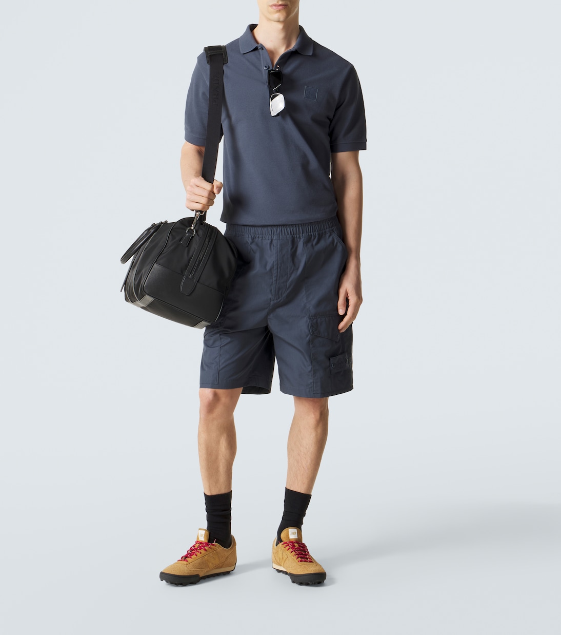 Shorts cargo Ghost de lona de algodón | Stone Island