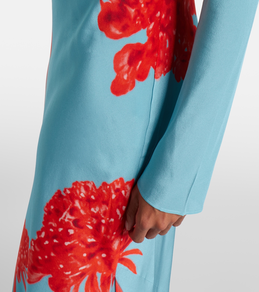 Amelie floral silk crêpe de chine maxi dress | SIR