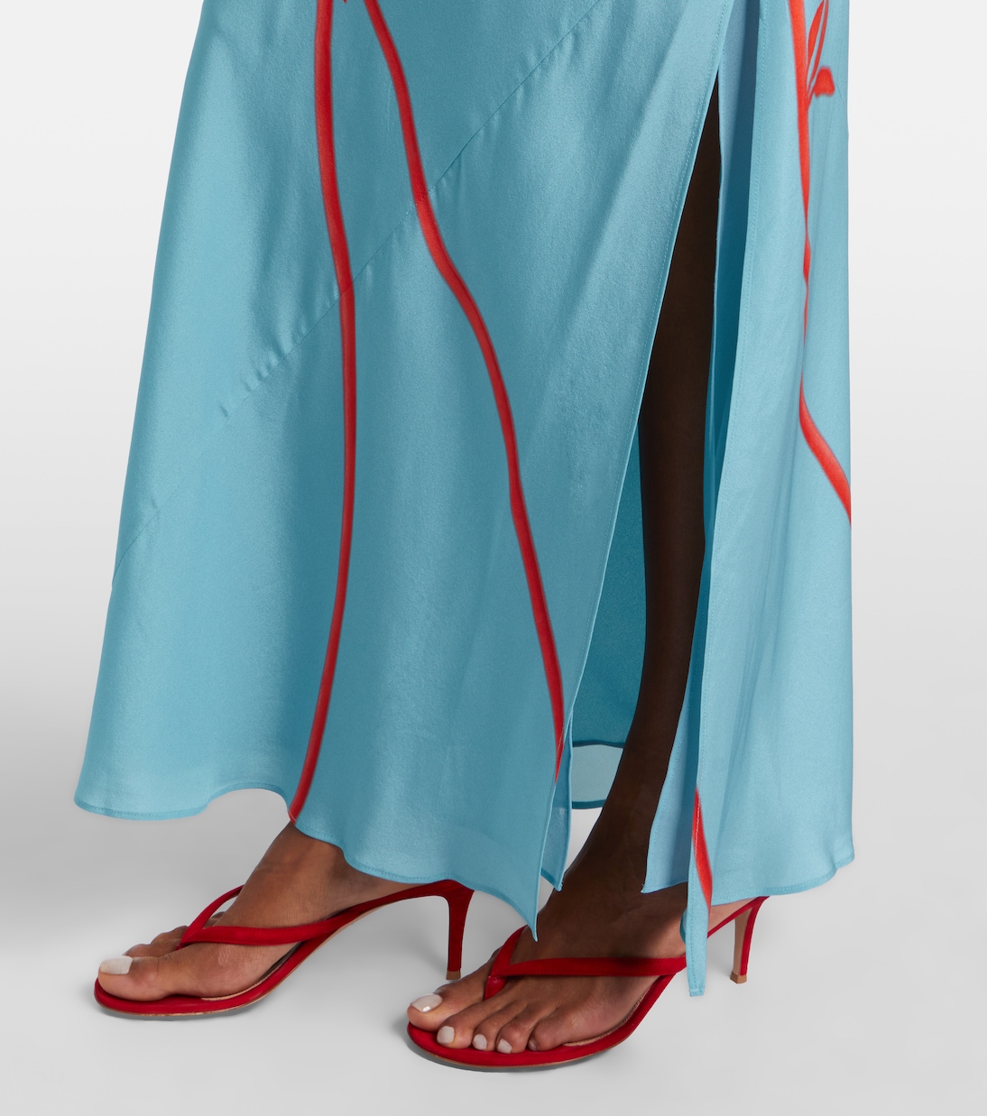 Amelie floral silk crêpe de chine maxi dress | SIR