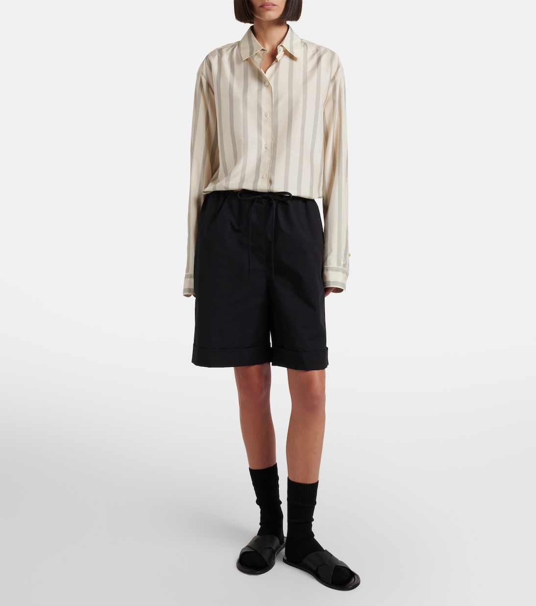 Sandalen Malick Cross aus Leder | The Row