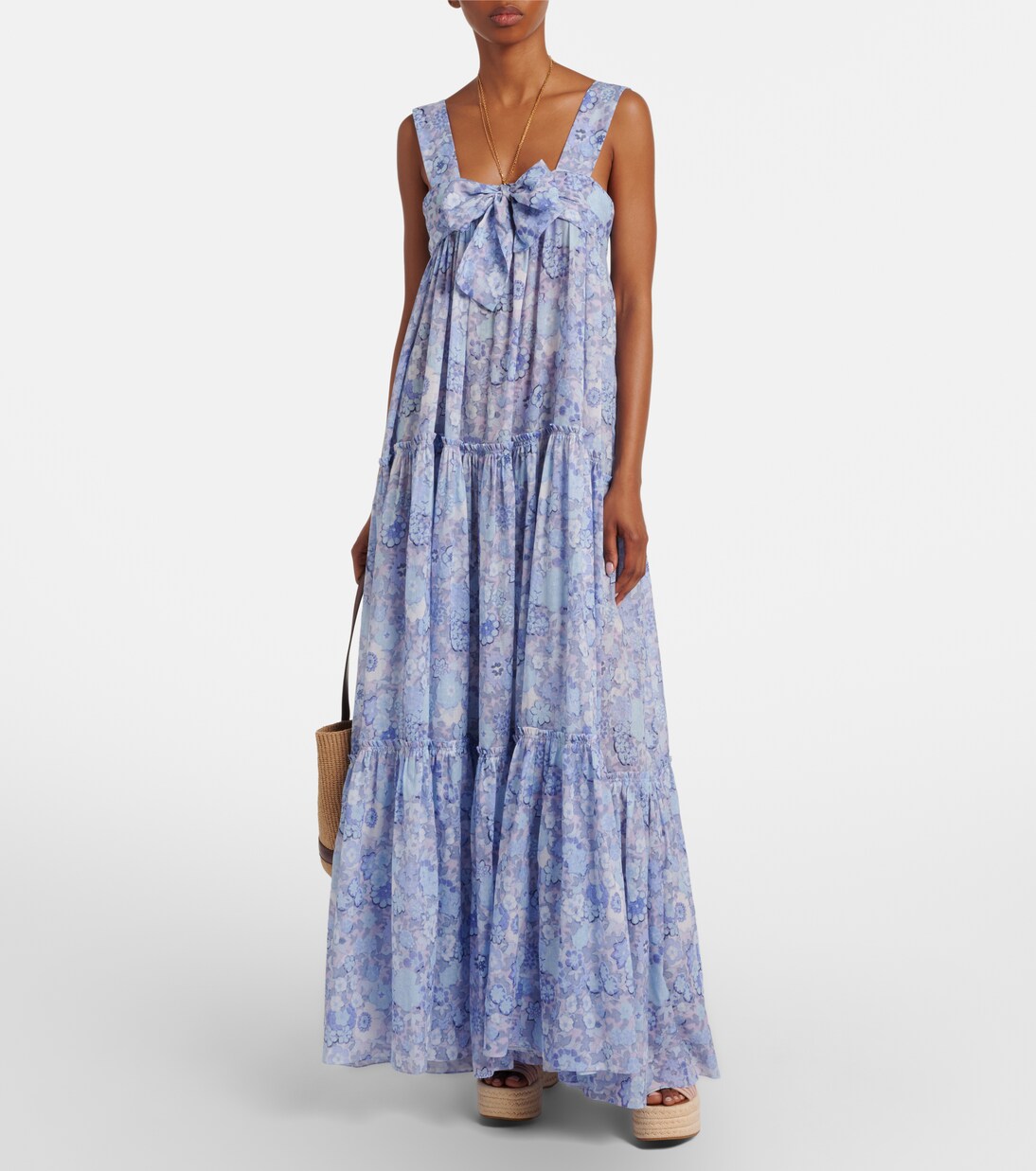 Floral cotton voile maxi dress | Chloé
