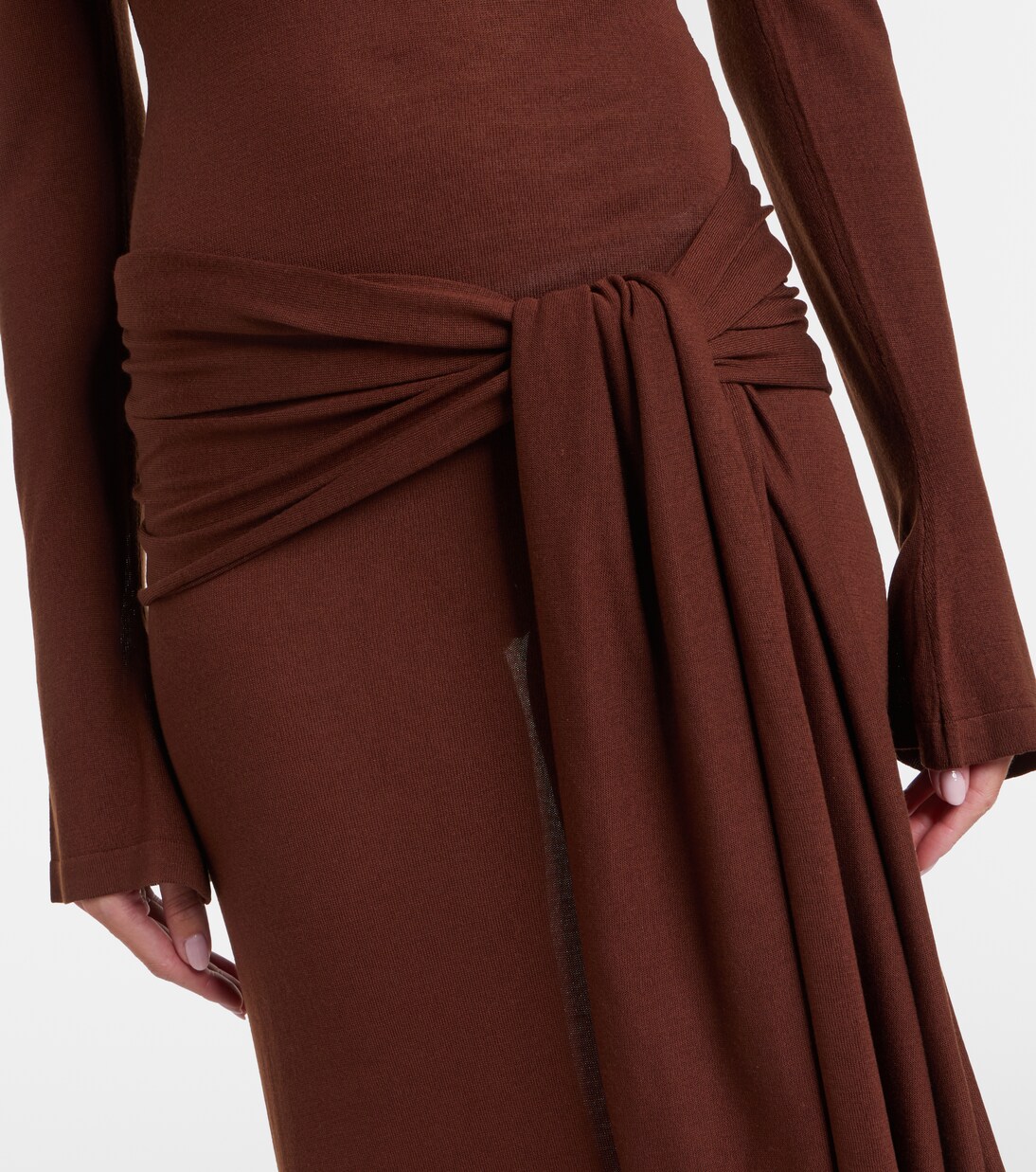 Lace-trimmed maxi dress | Aya Muse