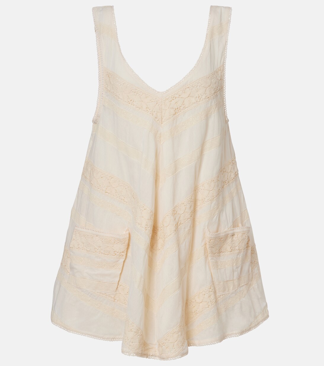 Vestido corto de algodón con croché | Juliet Dunn