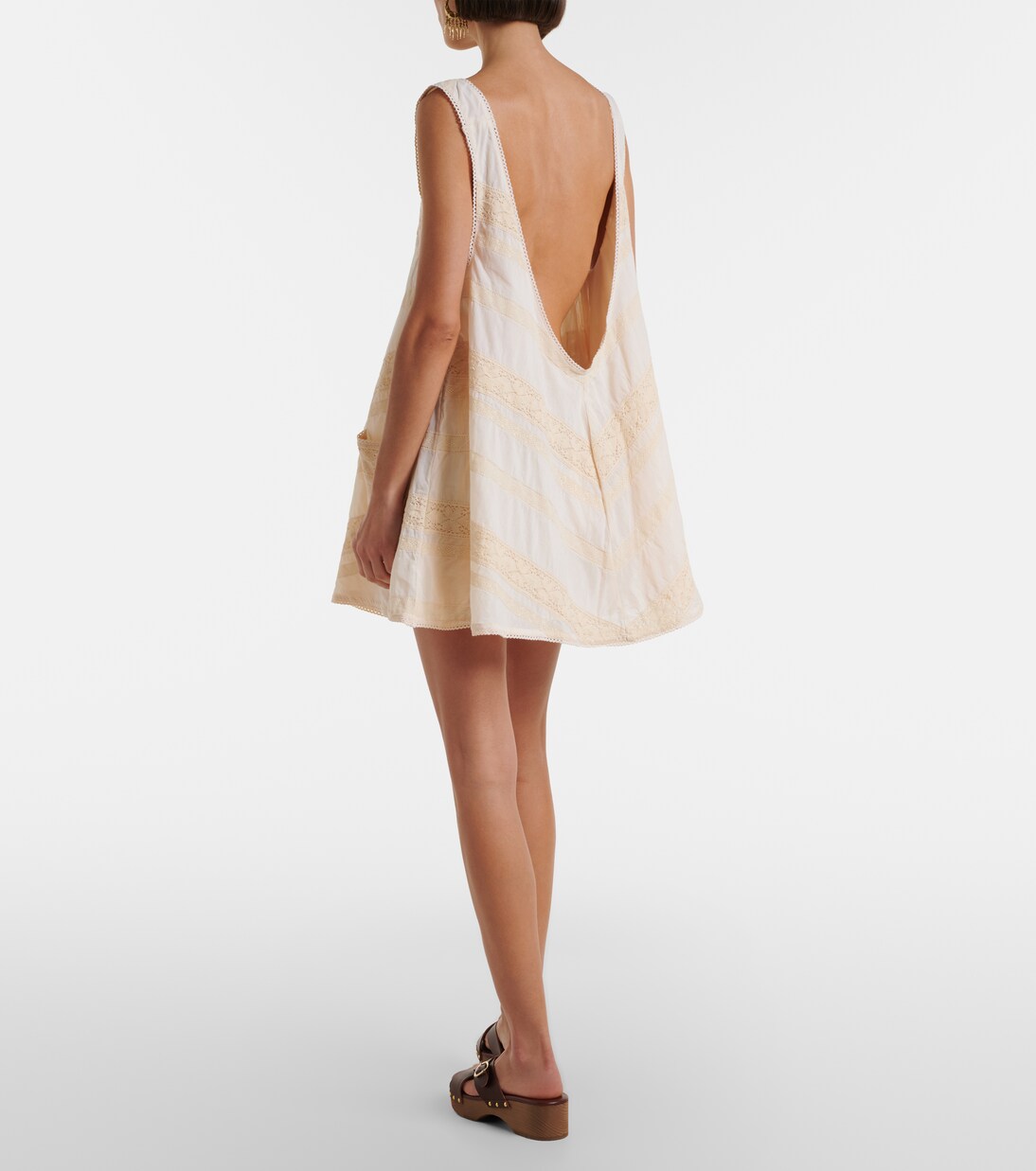 Vestido corto de algodón con croché | Juliet Dunn