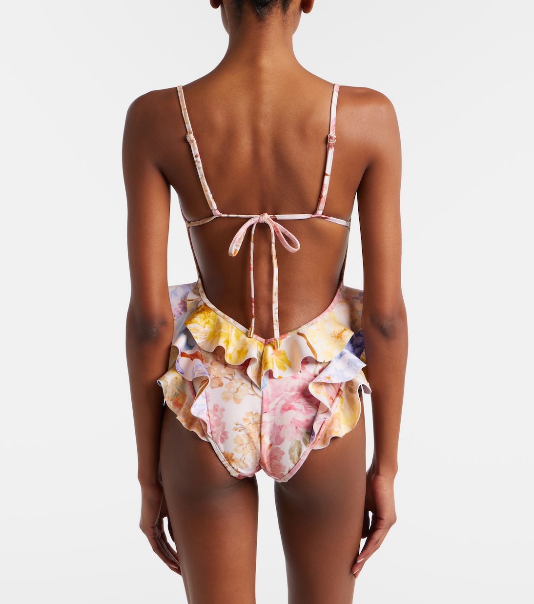 Como floral ruffled swimsuit | Zimmermann