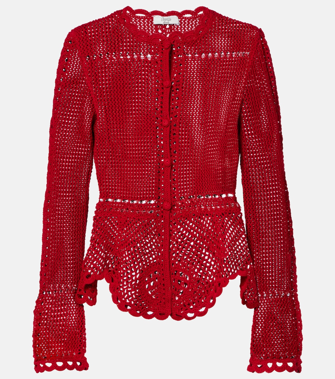 Crochet cotton cardigan | Erdem