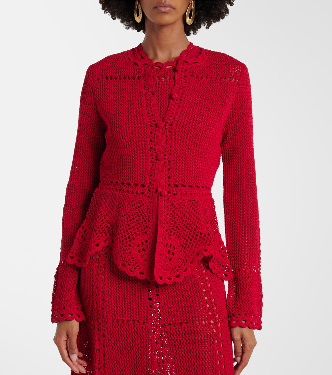 Crochet cotton cardigan | Erdem