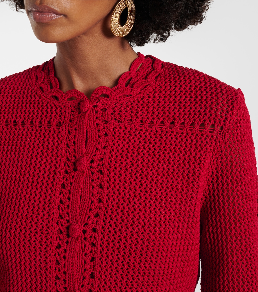 Crochet cotton cardigan | Erdem