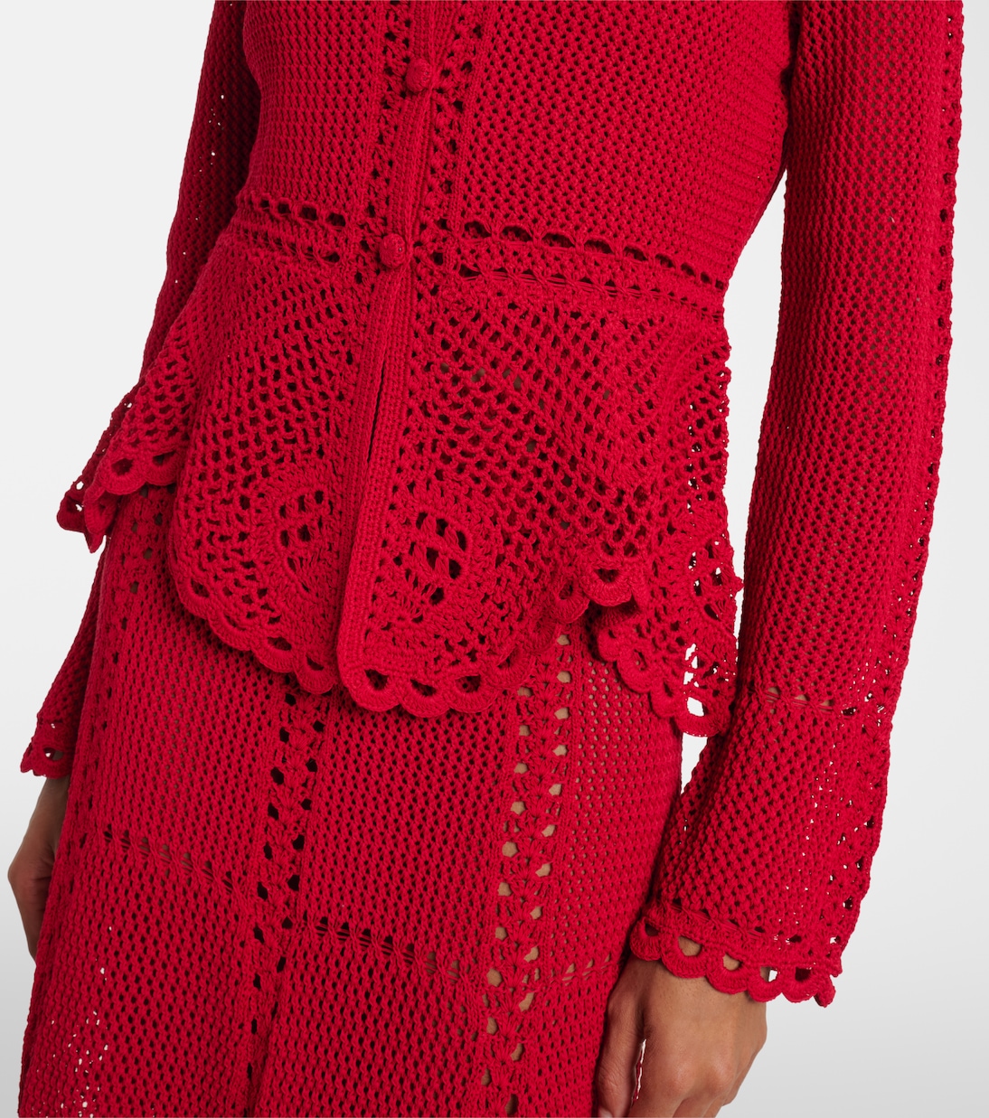 Crochet cotton cardigan | Erdem