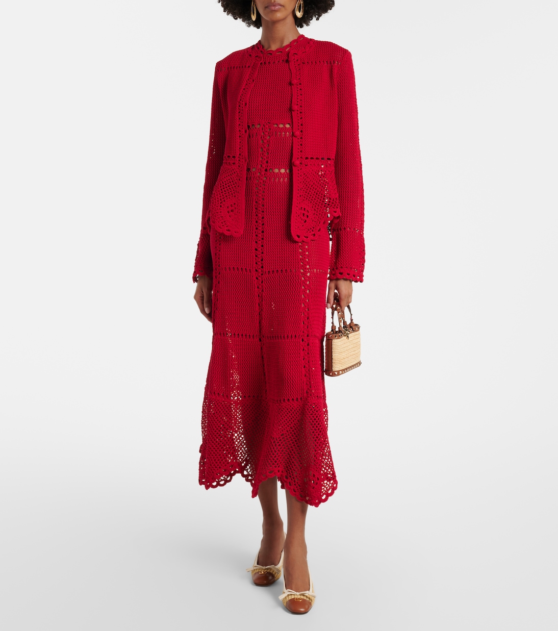 Crochet cotton cardigan | Erdem