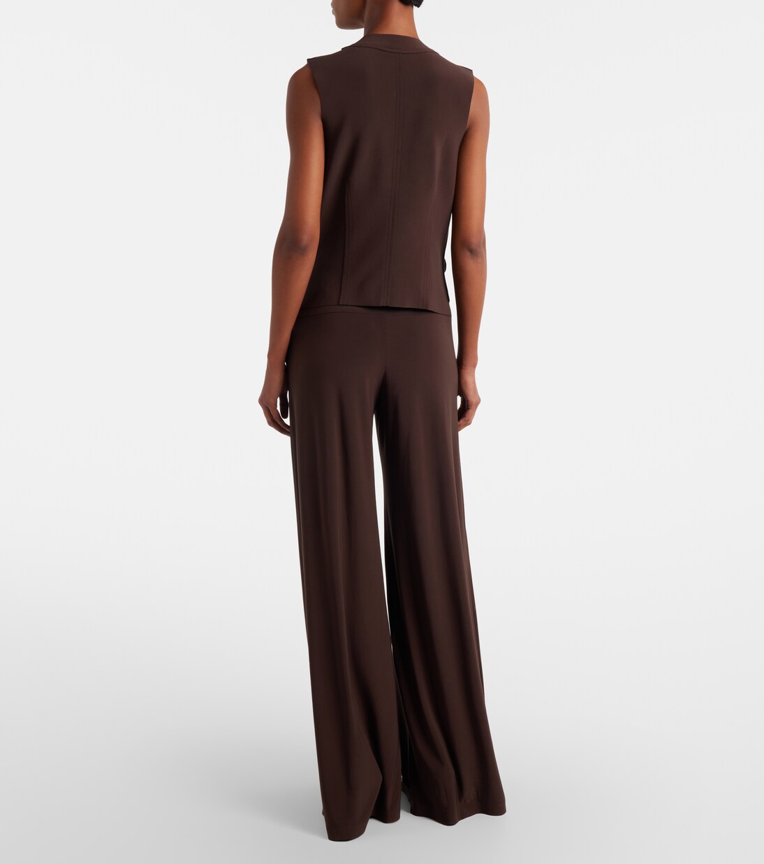 Weite High-Rise-Hose aus Jersey | Norma Kamali