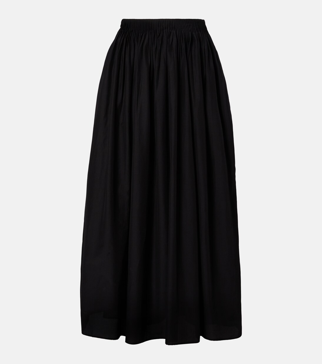 Naya gathered cotton and silk maxi skirt | Loulou de Saison