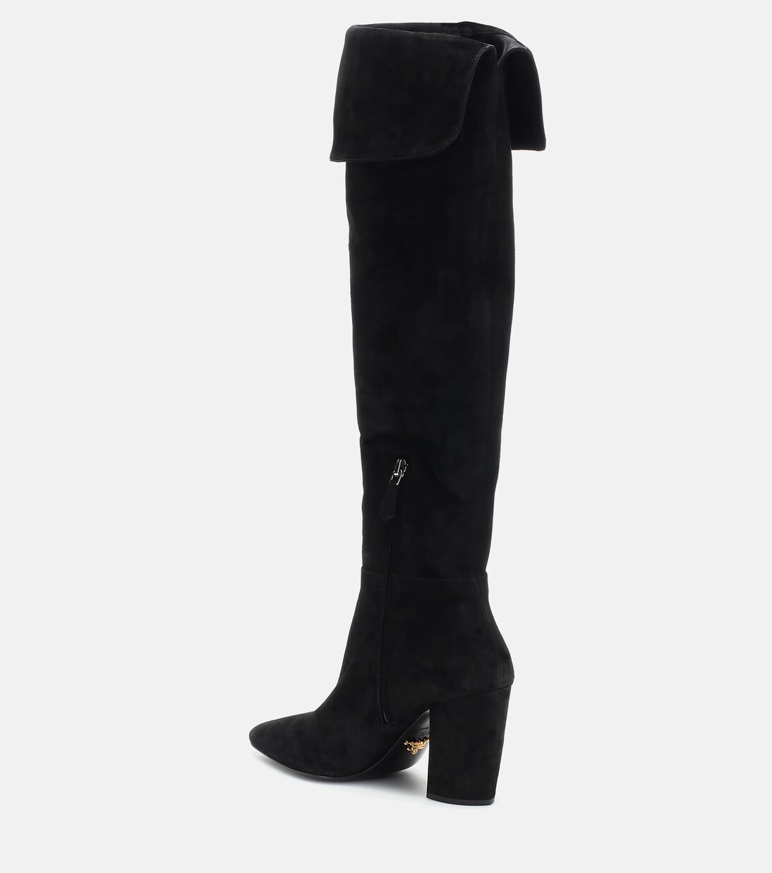 Suede over-the-knee boots | Prada