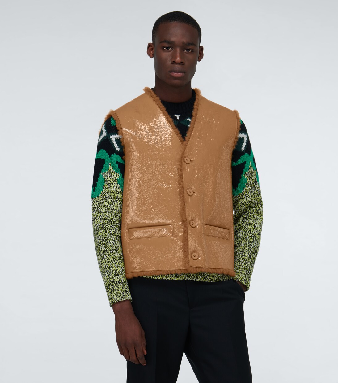 Weste mit Shearling | Prada