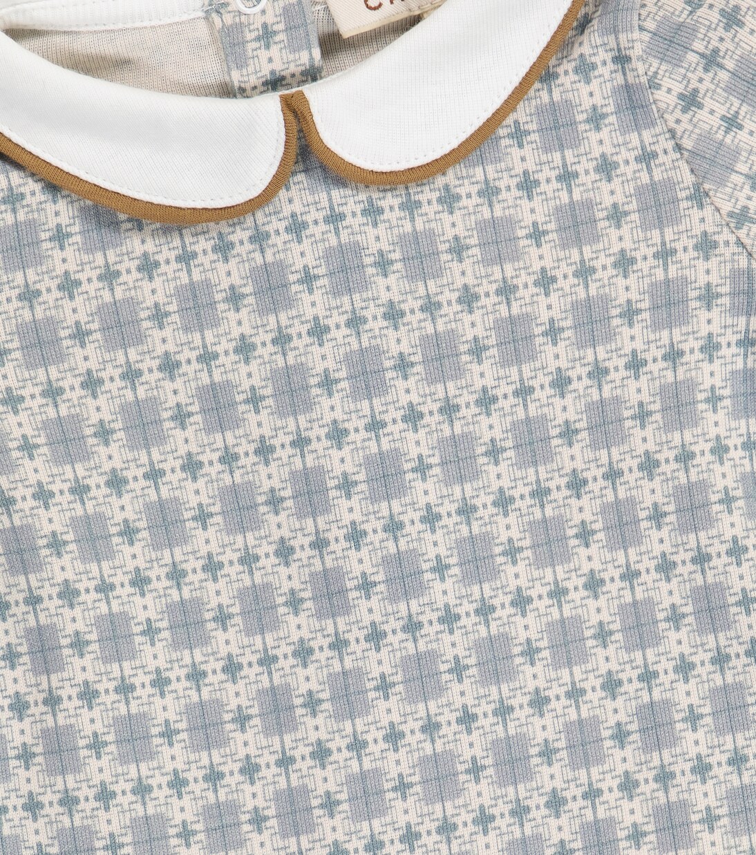 Baby Quillfish cotton romper | Caramel