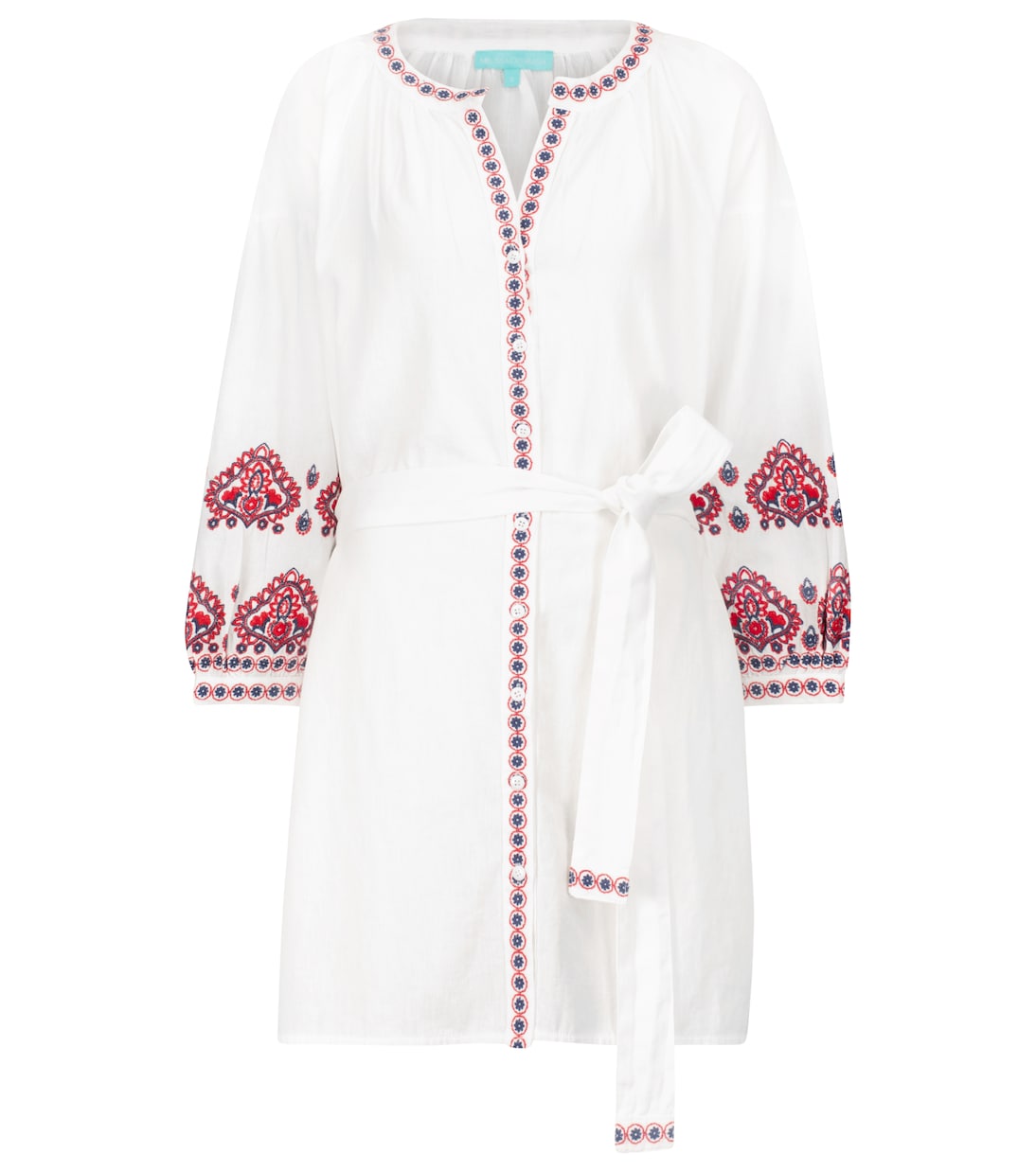 Kaftan Tania aus Baumwolle und Leinen | Melissa Odabash