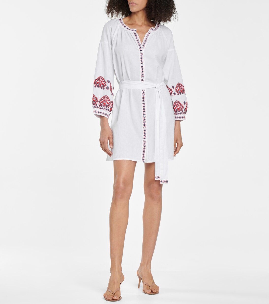 Kaftan Tania aus Baumwolle und Leinen | Melissa Odabash