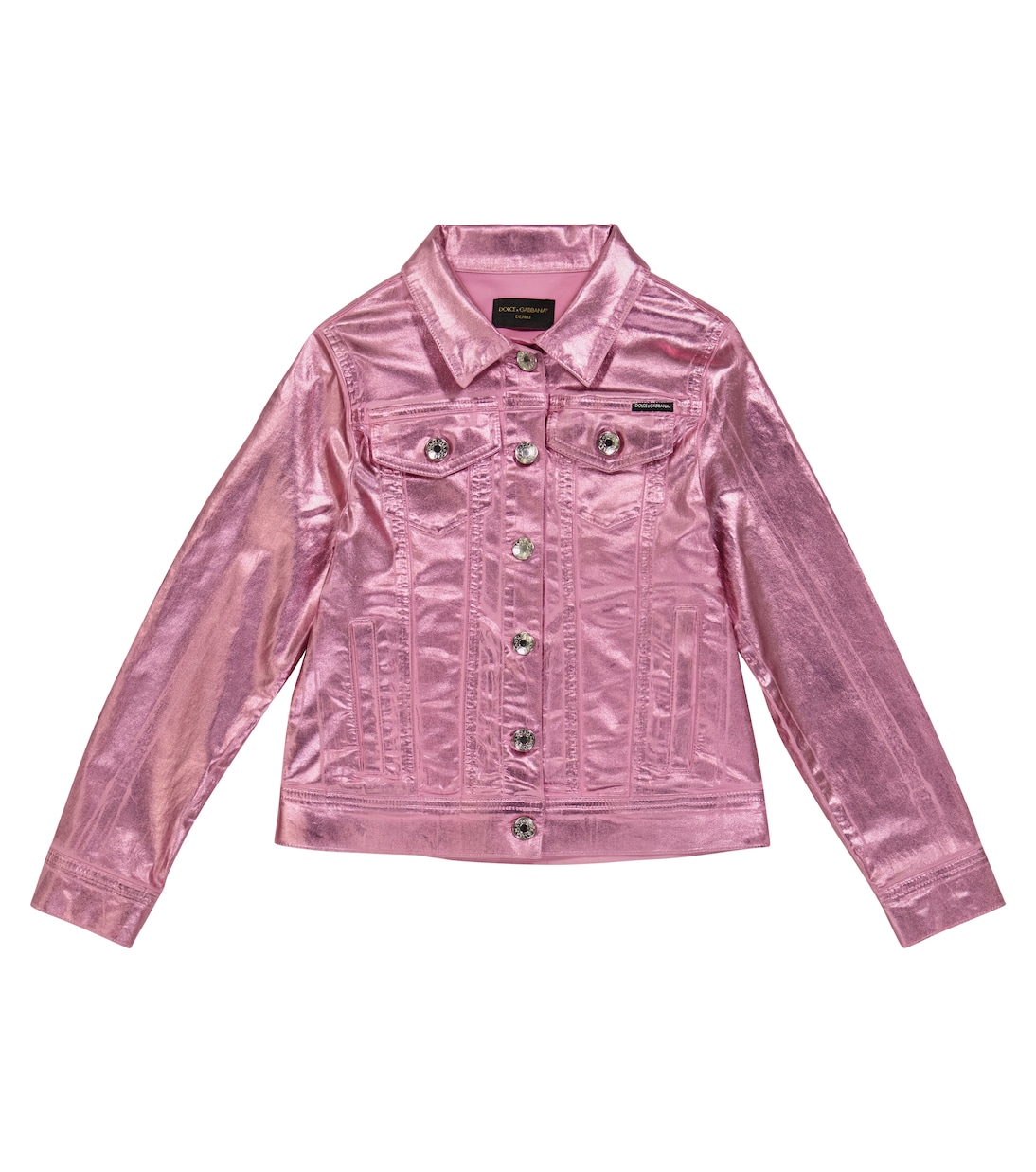 Metallic denim jacket | Dolce&Gabbana Kids