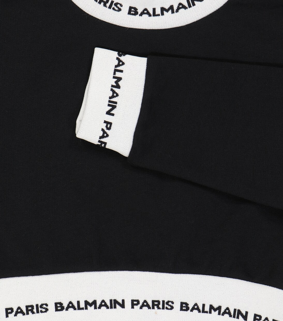 Sweat-shirt raccourci en coton | Balmain Kids