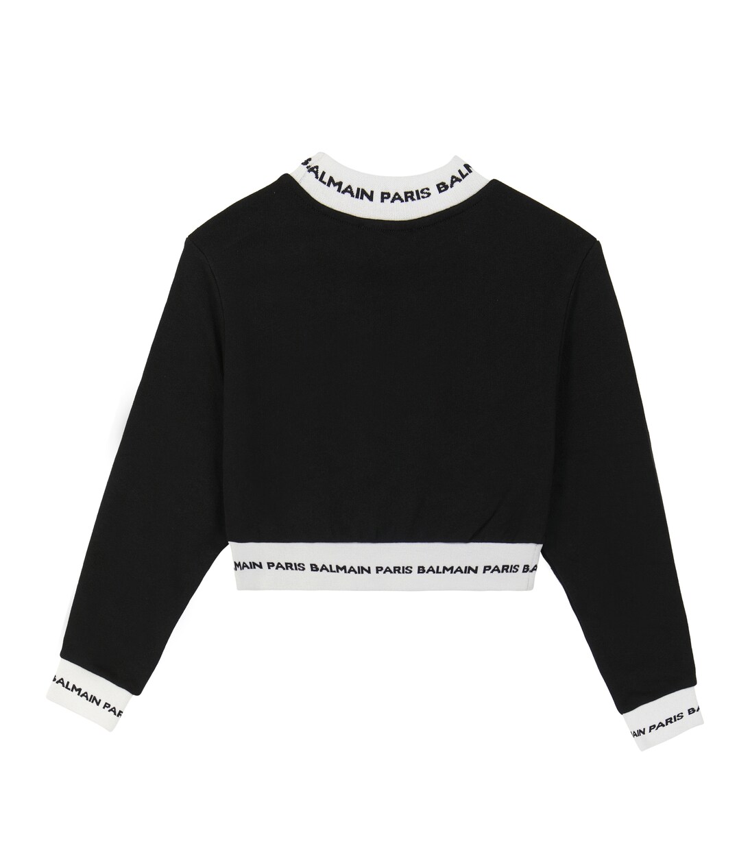 Sweat-shirt raccourci en coton | Balmain Kids