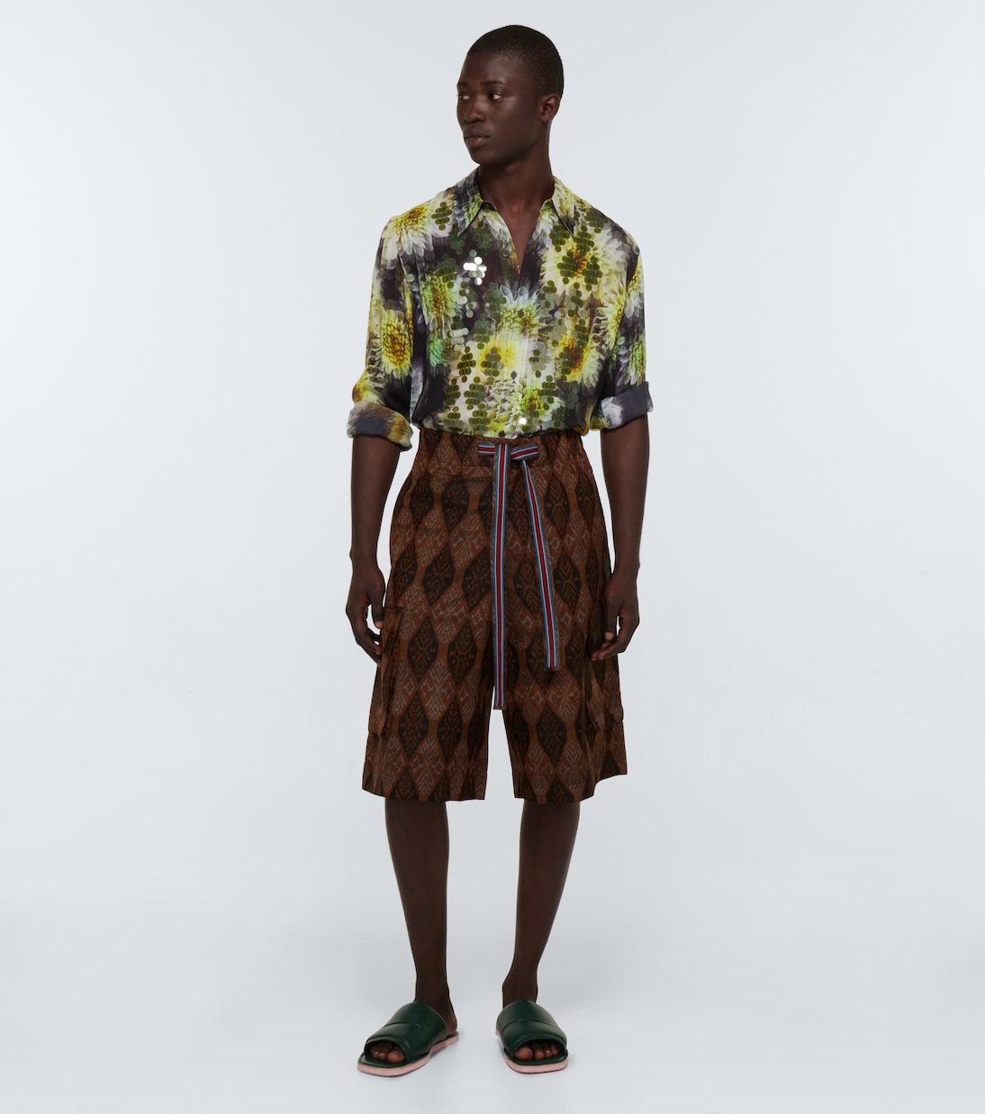 Silk and cotton Ikat shorts | Dries Van Noten