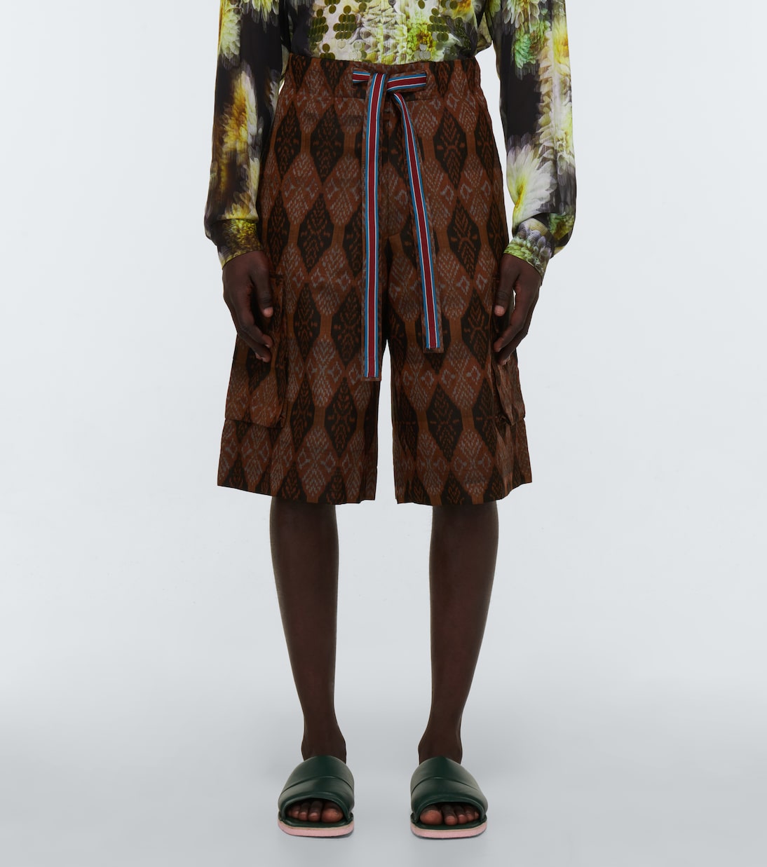 Silk and cotton Ikat shorts | Dries Van Noten