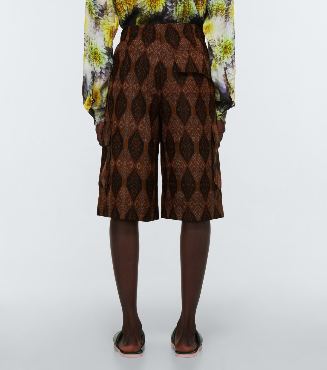Silk and cotton Ikat shorts | Dries Van Noten
