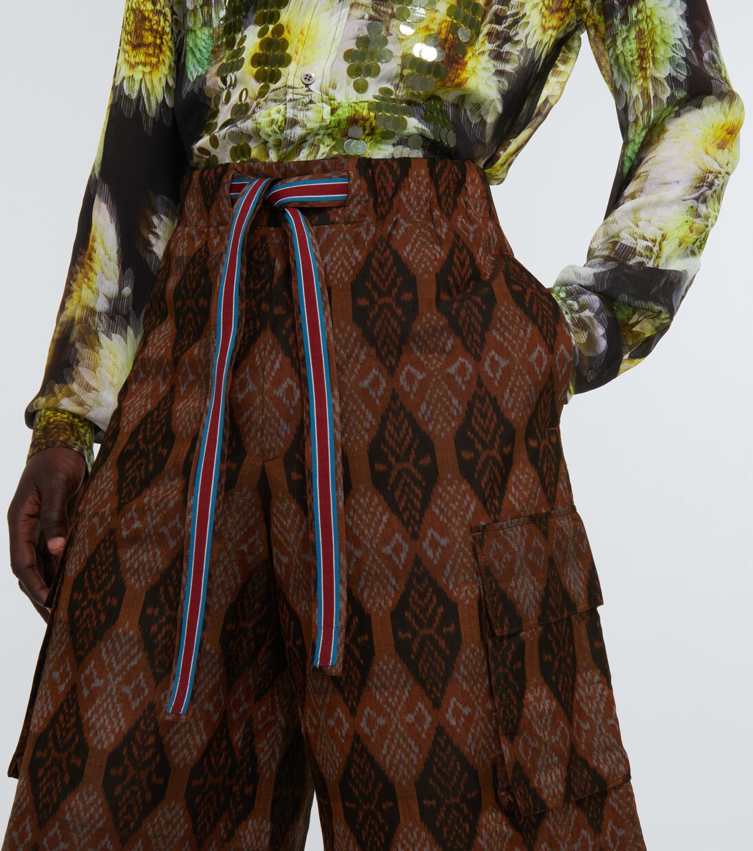 Silk and cotton Ikat shorts | Dries Van Noten