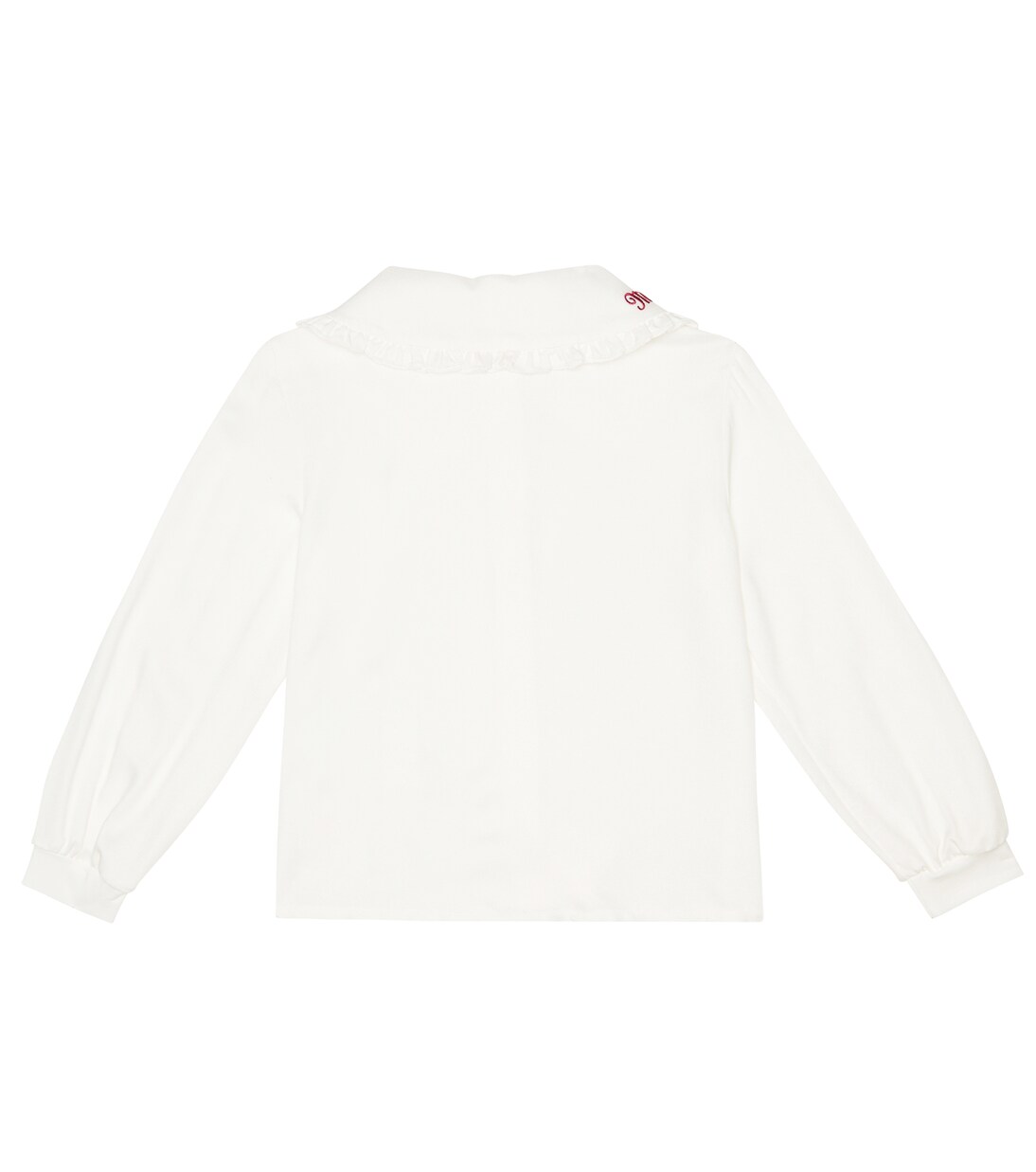 Floral embroidered twill shirt | Monnalisa