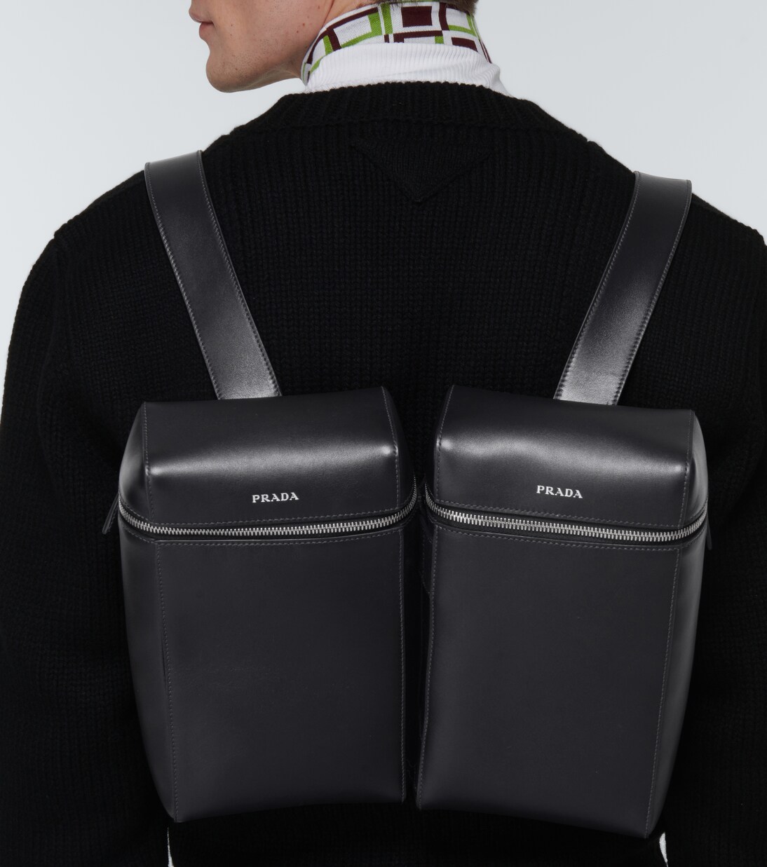 Mochila de piel convertible | Prada