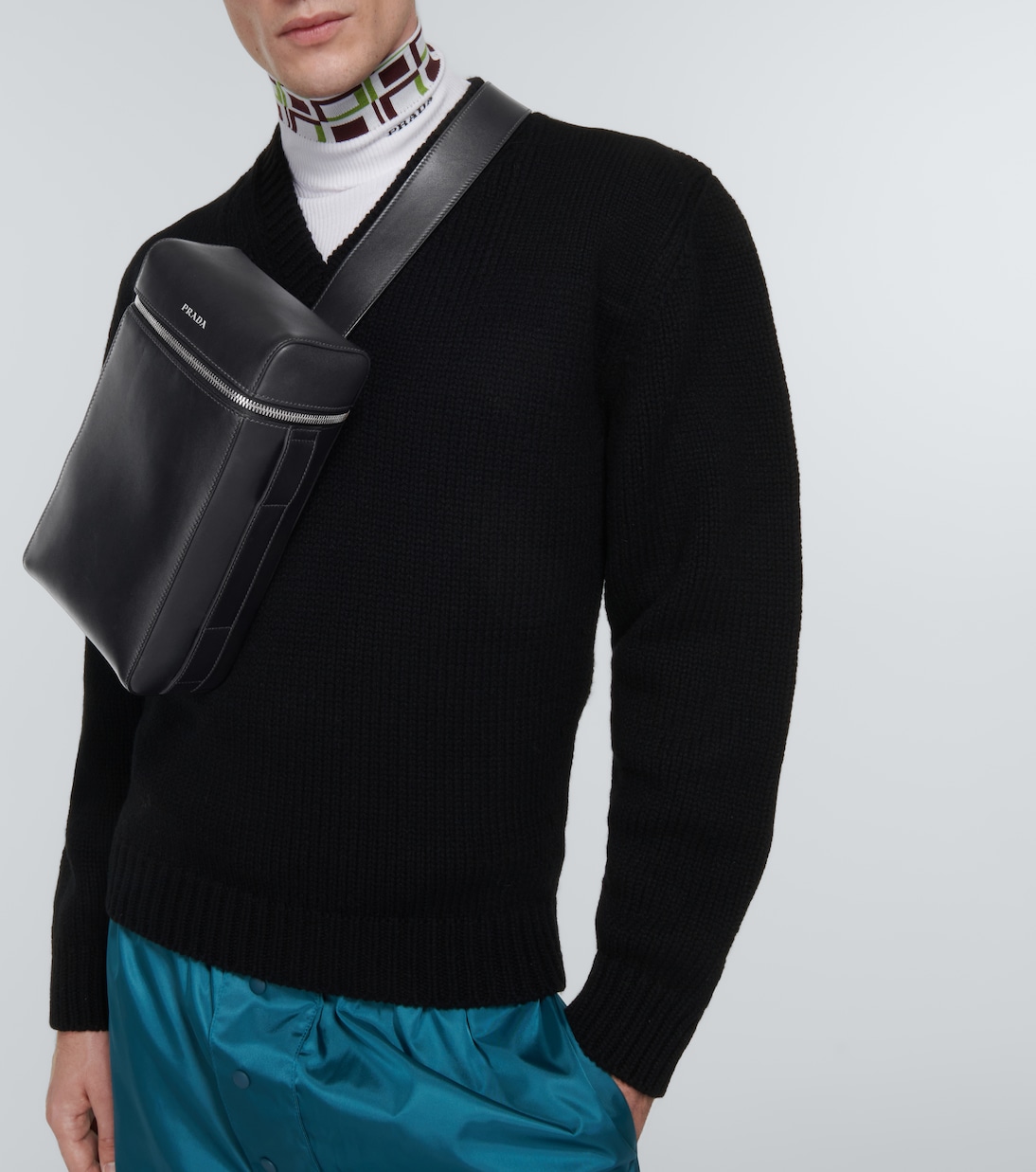 Mochila de piel convertible | Prada