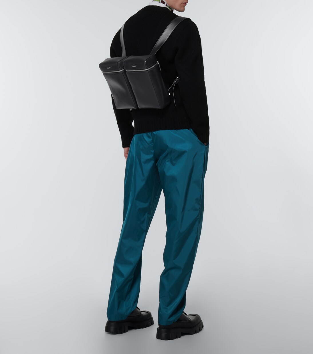 Mochila de piel convertible | Prada