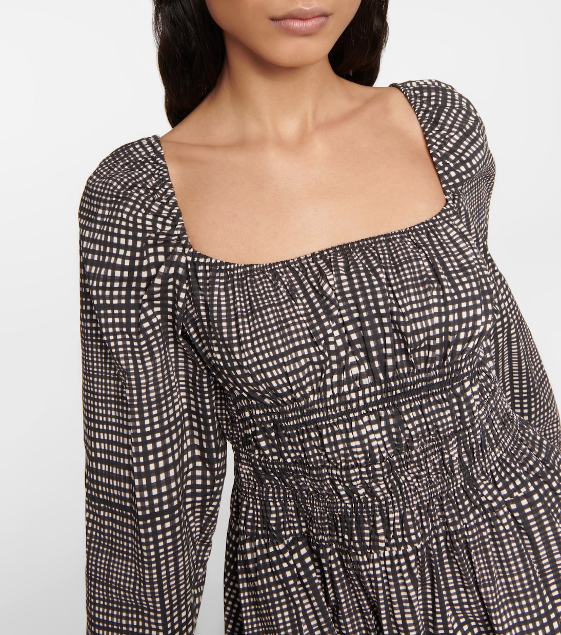 Robe midi White Label en coton à carreaux | Proenza Schouler