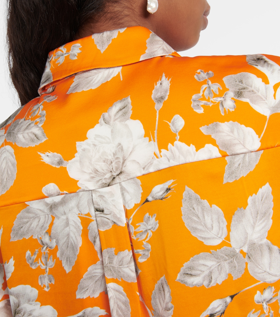 Bedruckte Bluse Lillia aus Satin | Erdem