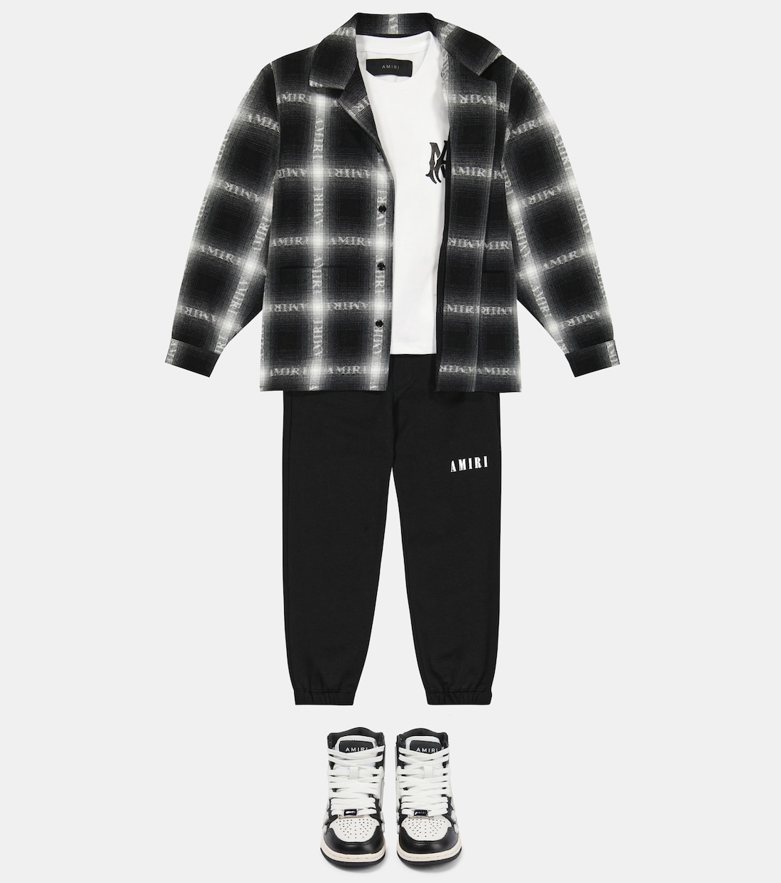 Skeleton leather high-top sneakers | Amiri Kids