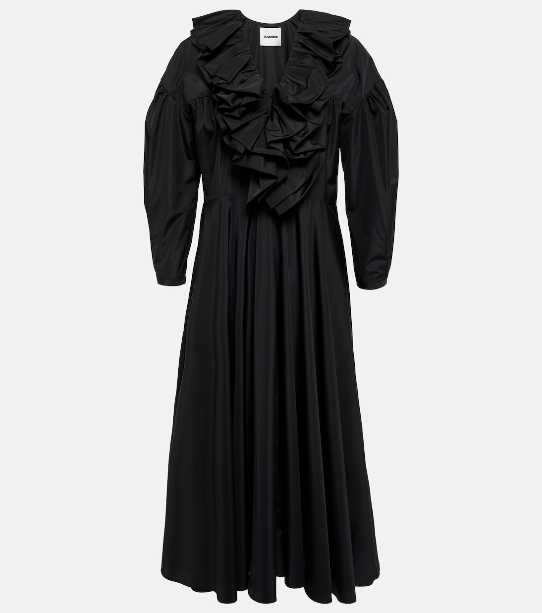 Ruffle-trimmed midi dress | Jil Sander