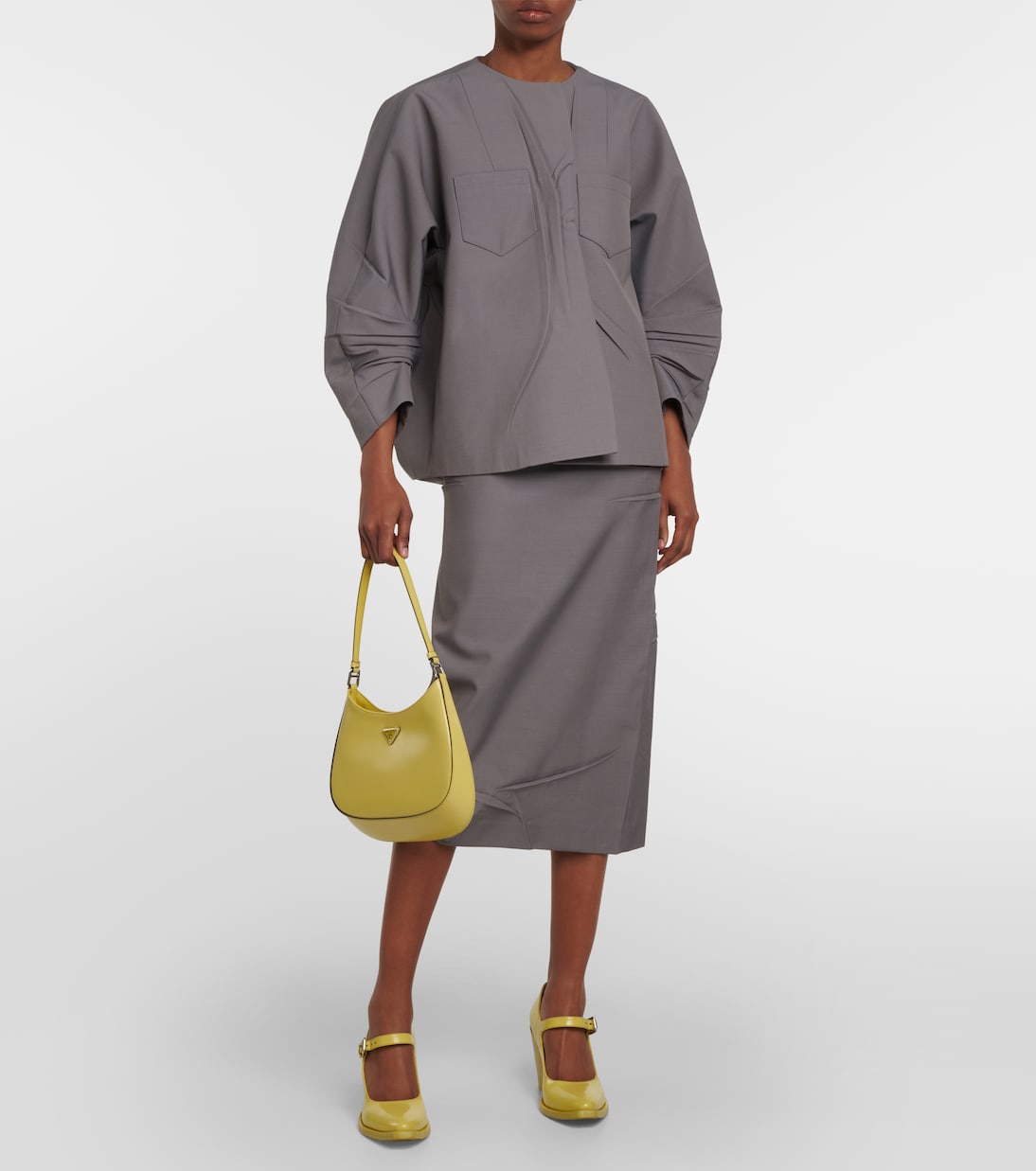 Cedro leather pumps | Prada