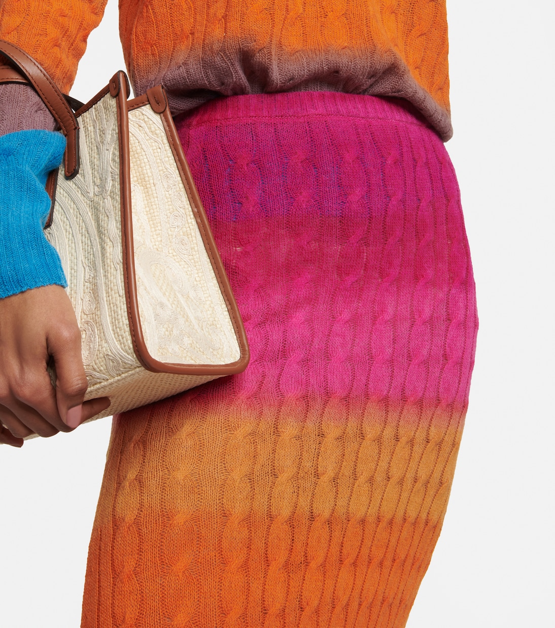 Cable-knit wool midi skirt | Etro