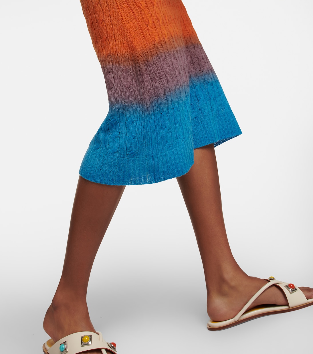 Cable-knit wool midi skirt | Etro