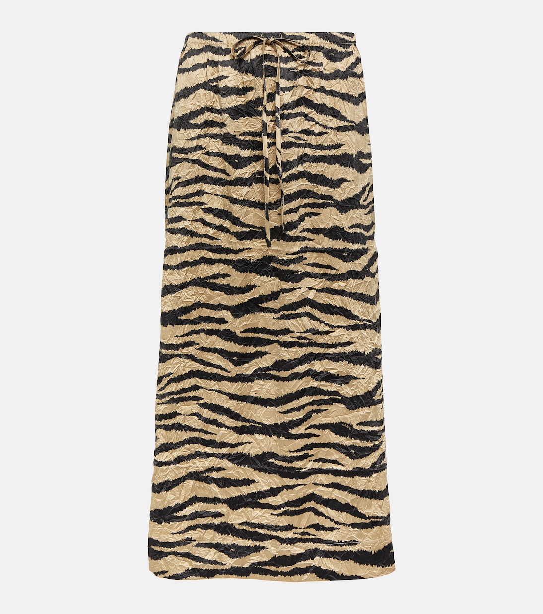 Bedruckter Midirock aus Satin | Ganni