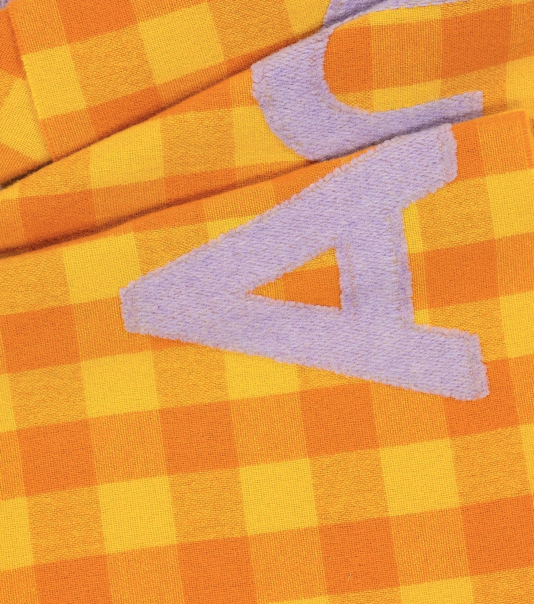 Sciarpa in misto lana a quadri con logo | Acne Studios