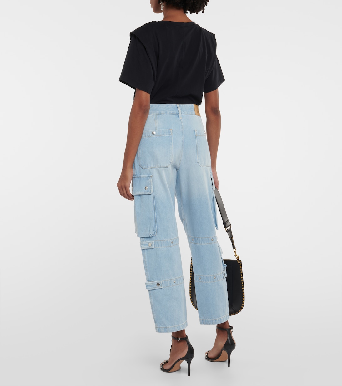 Pantalon cargo Elore en jean | Isabel Marant