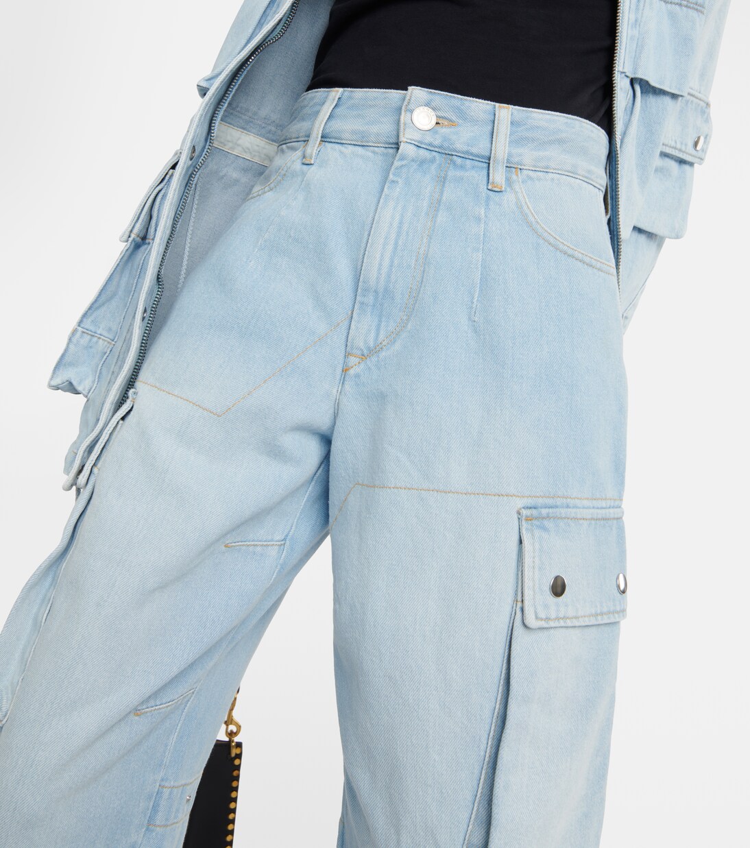 Pantalon cargo Elore en jean | Isabel Marant