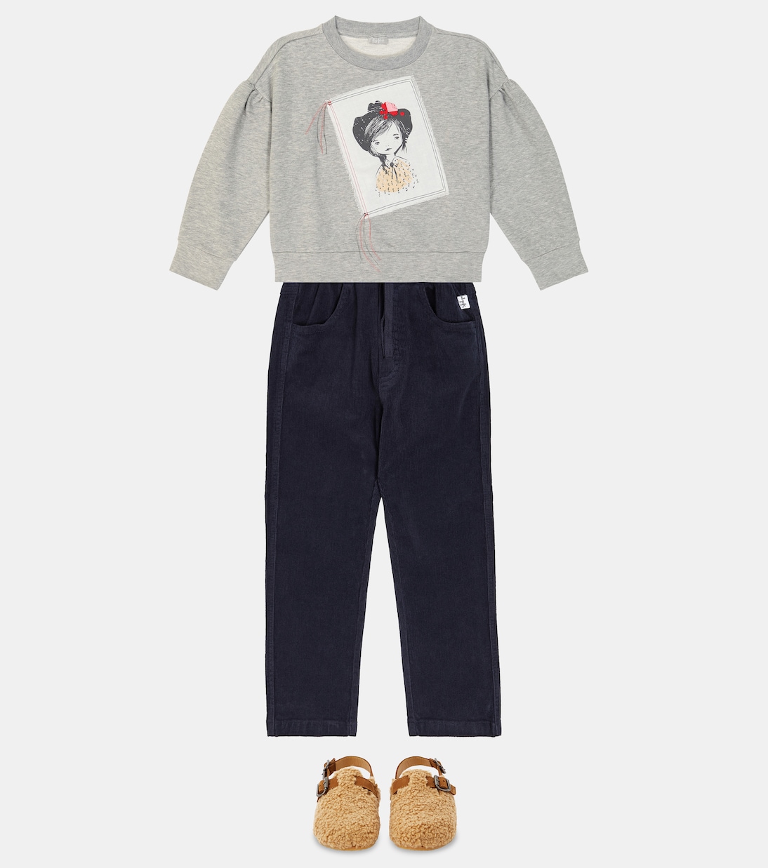 Printed cotton-blend jersey sweatshirt | Il Gufo