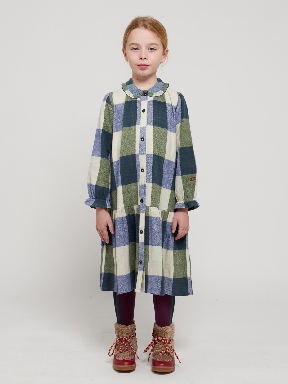 Plaid cotton dress | Bobo Choses